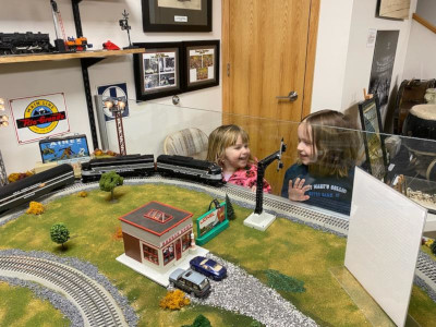 Young patrons enjoy the train se